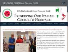 Tablet Screenshot of kelownaitalianclub.com